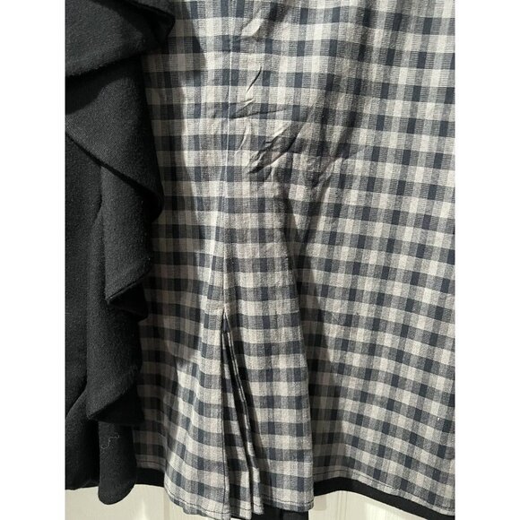 Alice + Olivia Ruffle Ponte Knit Lined V-Neck Open Vest Cardigan Pockets SZ M - Picture 4 of 10